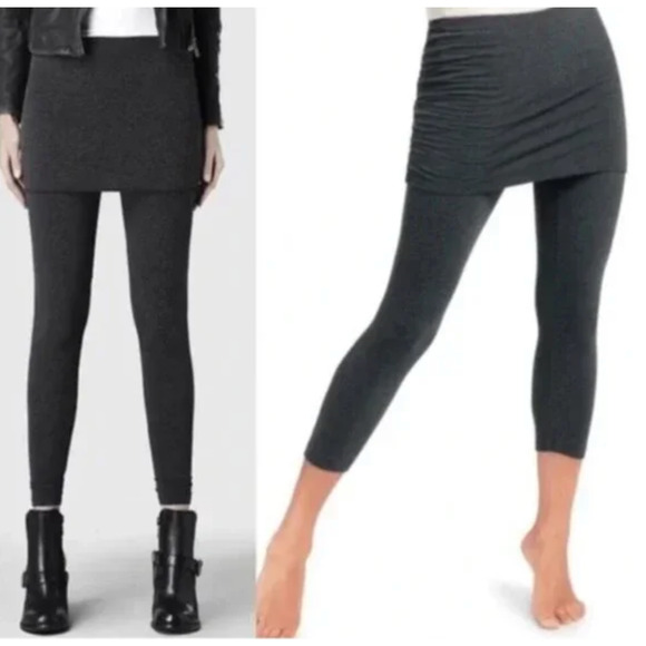 Cabi Skirt Leggings Spacedye Charcoal M'Leggings Skirted Pull On #3210 Size S - Picture 1 of 9